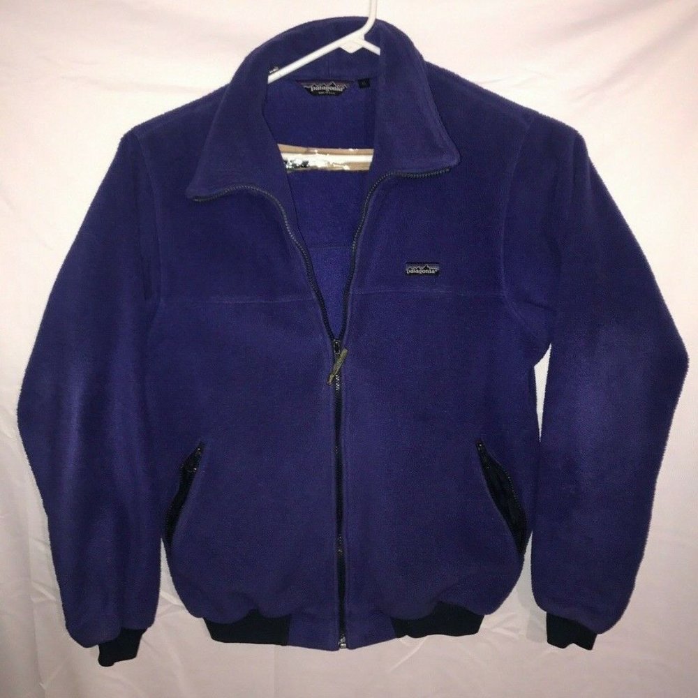 Vintage 80's Patagonia MenXLPurple Fleece Full Zip